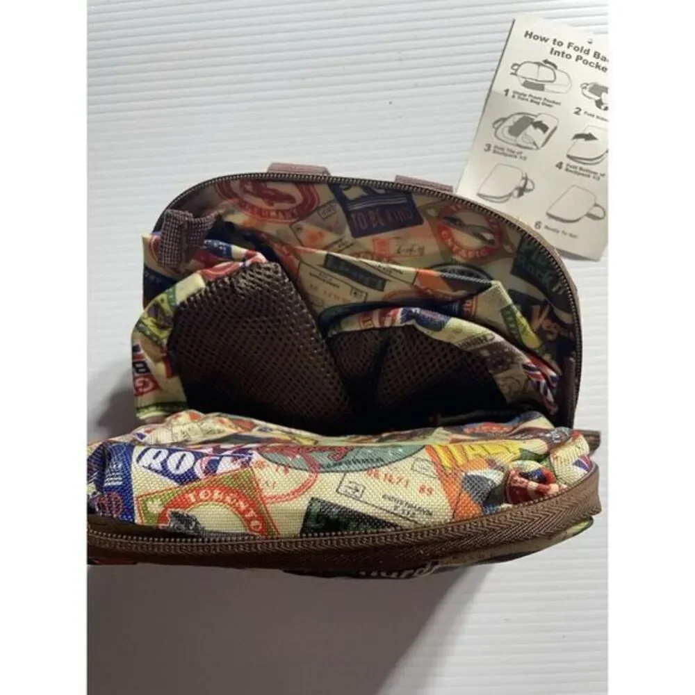 Hard Rock Cafe Unisex‎ Polyester Backpack Travel Themed Travel Stickers Pattern